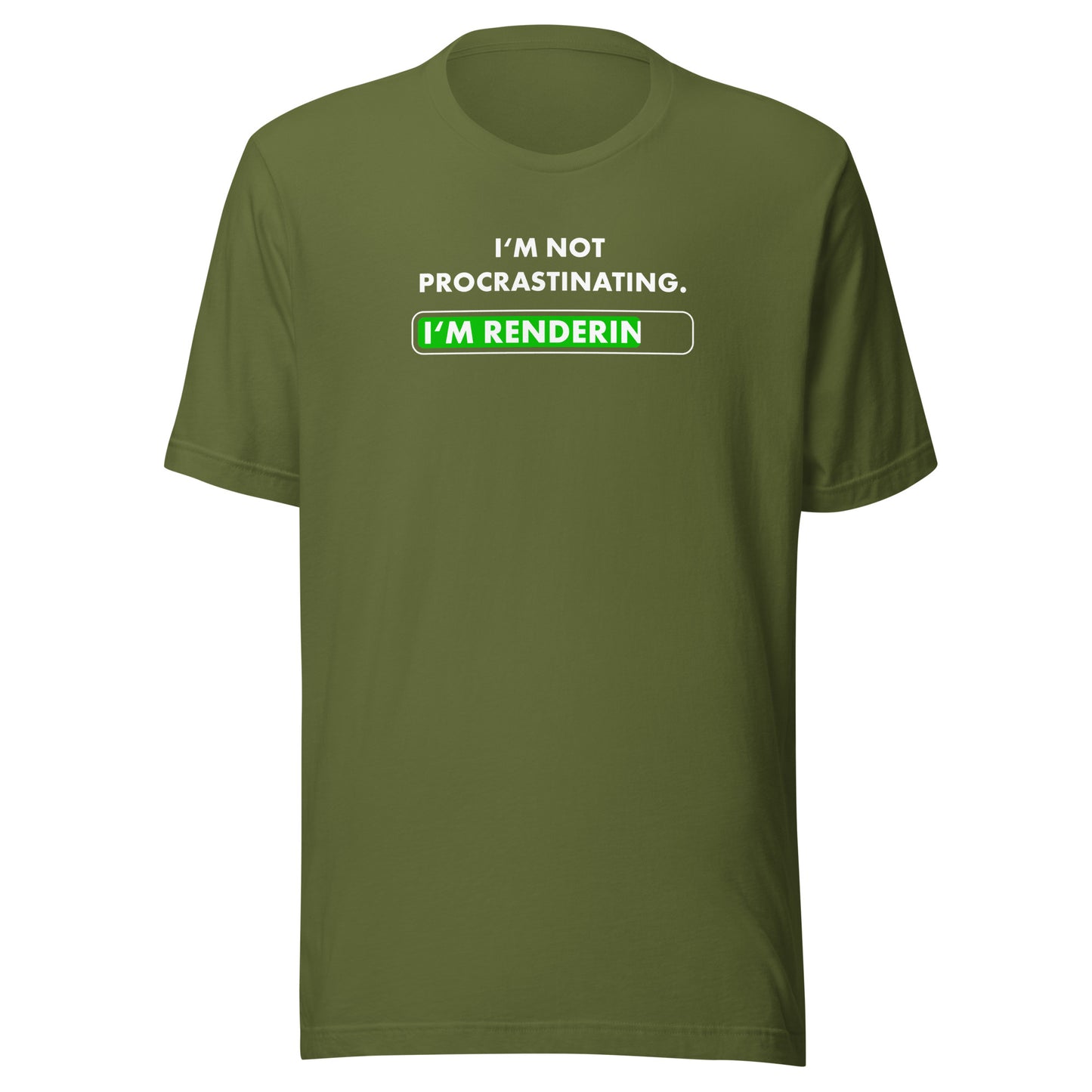 I'm Not Procrastinating, I'm Rendering T-Shirt (Simplified)